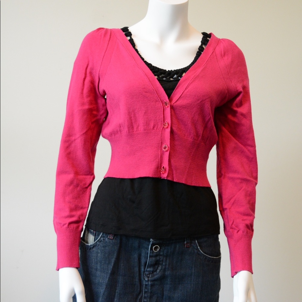 Cute Magenta Cardigan